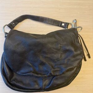 Y2K vintage Coach Black Leather Hobo Bag